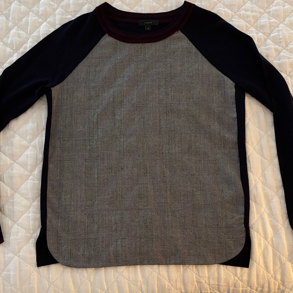 J. Crew women’s navy and Gray Crewneck shirt